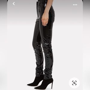 TIBI TECH PATENT VEGAN LEATHER PANTS size 2
